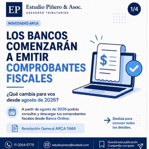 Los bancos comenzarán a emitir comprobantes fiscales